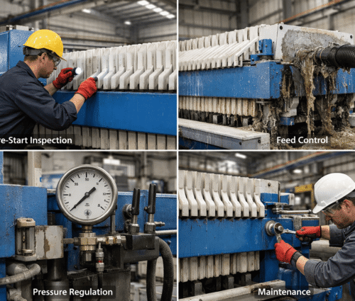 Filter press operation