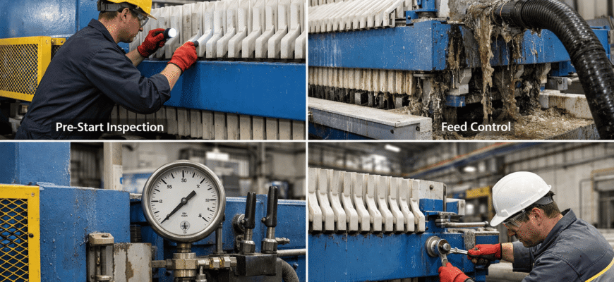 Filter press operation