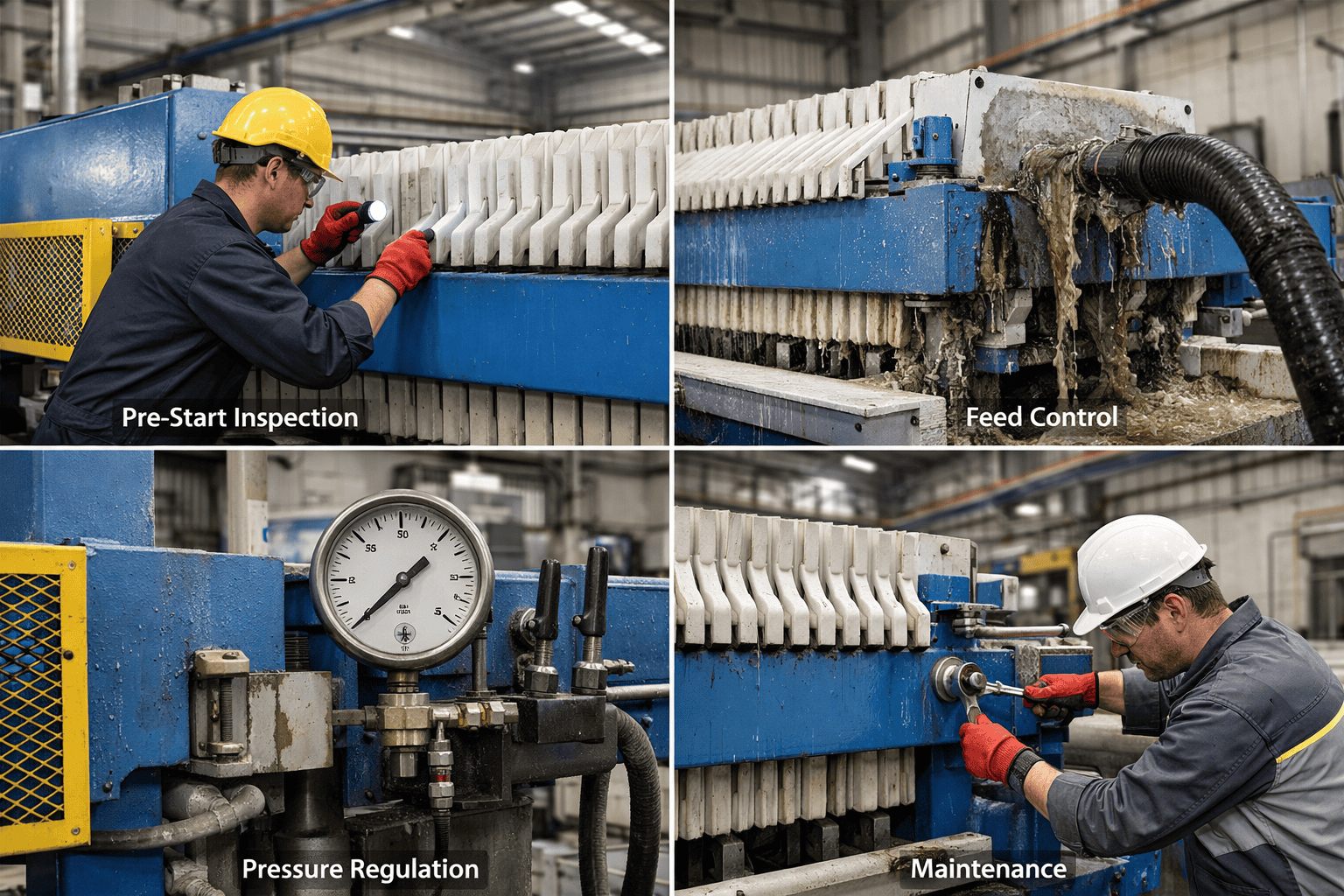 Filter press operation